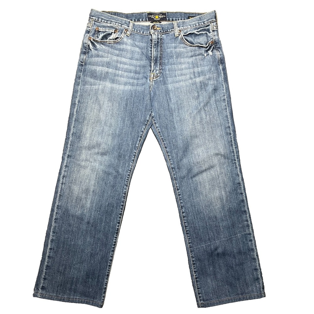Lucky Brand 361 Vintage Straight Jeans Mens 36x29 Medium Wash Relaxed Denim EUC